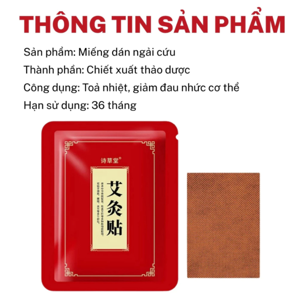 Combo 3 Hộp 150 Miếng Dán Ngải Cứu Làm Nóng Giảm Đau Nhức Mỏi Toàn Thân - Cao Dán Ngải Cứu Làm Nóng Giảm Đau Mỏi Cơ Thể | BigBuy360 - bigbuy360.vn