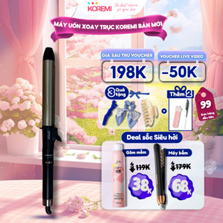 Combo Máy uốn tóc truyền thống xoay trục 360 độ, máy ép tóc,máy bấm phồng chân tóc,máy sấy tóc KOREMI (mẫu mới 2025)