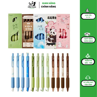 Bút gel mực đen ngòi 0.5 có đệm tay nhiều màu dễ thương