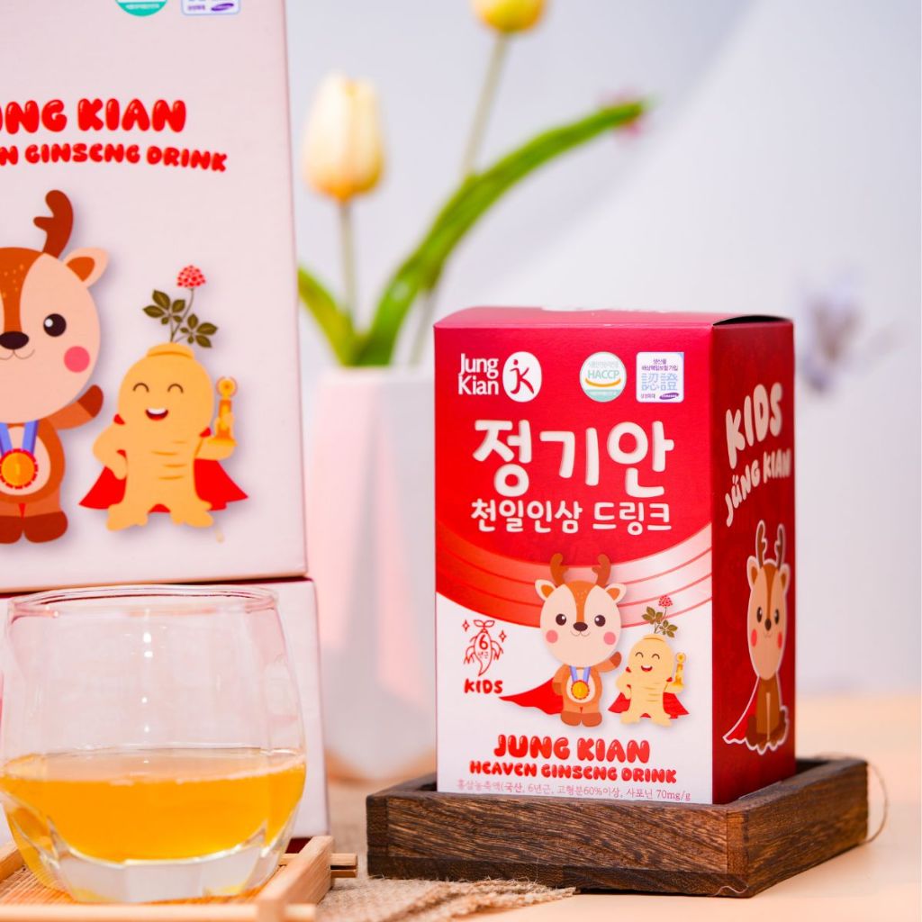 Hộp 10 gói hồng sâm baby lộc nhung hươu non Jung Kian jung kwan jang