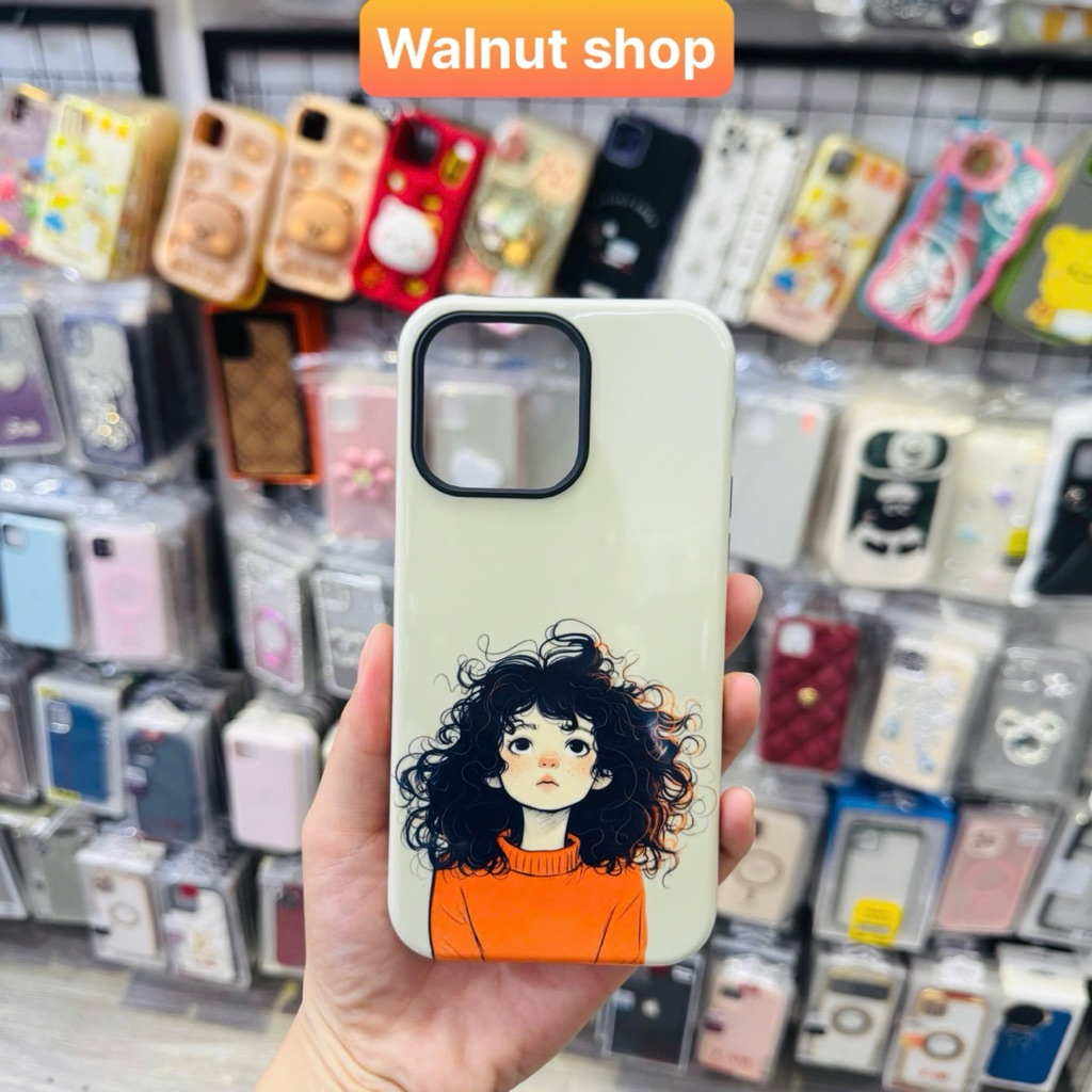 Ốp in hình cô gái tóc xù K19 - từ ipX - ip16prm - ốp 1 lớp & ốp 2 lớp - ốp in hình kute - ốp in hình