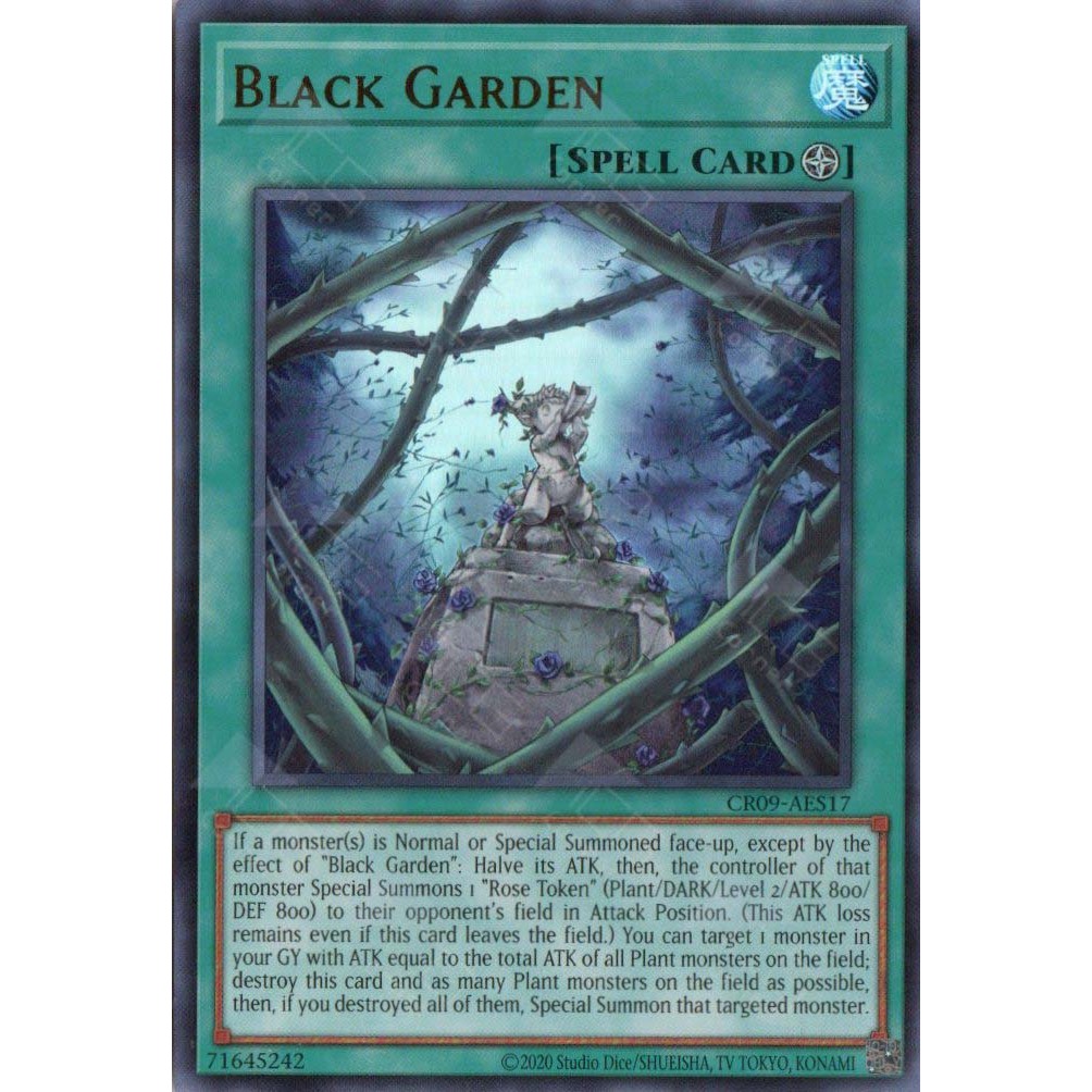 [ Bài Yugioh Chính Hãng ] CR09-AES17 Black Garden (UR)