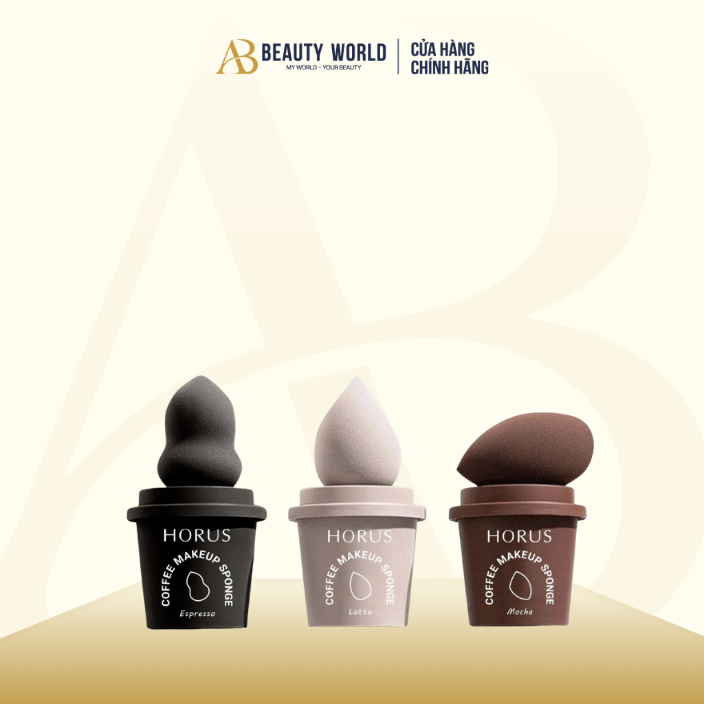 Mút Trang Điểm Horus Coffee Makeup Sponge AB Beauty World Sản Phẩm Chính Hãng