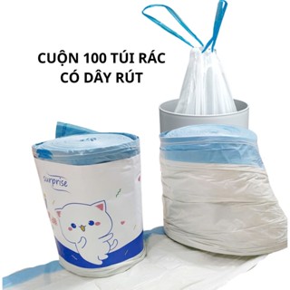 Cuộn túi rác có dây rút tiện lợi nhỏ gọn