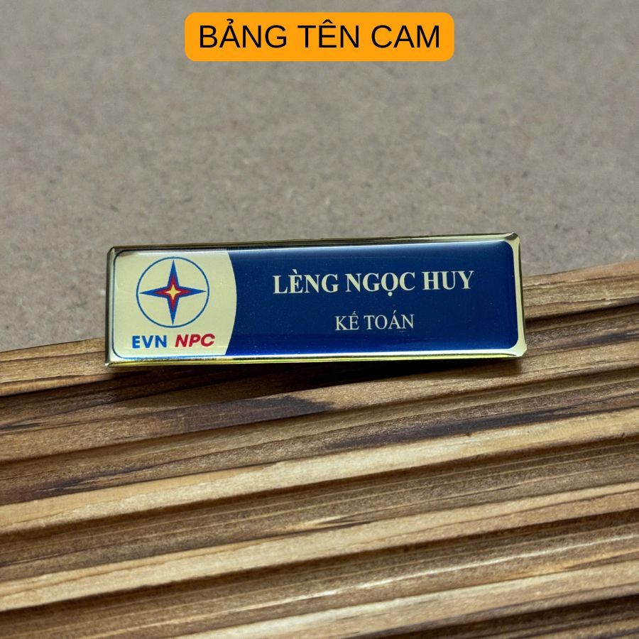 Bảng tên nhân viên điện lực EVN - chất liệu nhôm in KTS - In theo nhu cầu