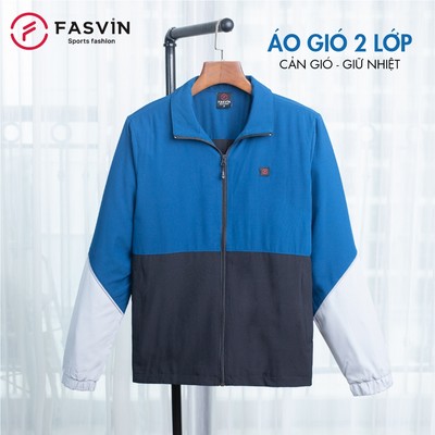 Áo gió nam thể thao 2 lớp Fasvin chất liệu cao cấp mềm mại co giãn ABC25677.HN