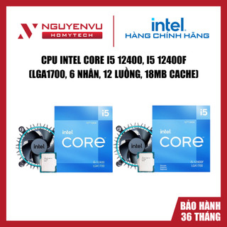   FULL VAT  CPU Intel Core i5 12400 12400F Turbo 4.40GHz 6 Nhân 12 Luồng 18MB Cache LGA1700 - Hàng chính hãng 
