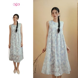Đầm babydoll dáng dài họa tiết hoa pastel dịu dàng Kelilah phù hợp đi chơi đi cà phê OLV