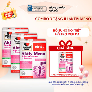  Combo 3 Hộp Aktiv Meno Doppelherz - Viên Uống Bổ Sung Nội Tiết Tố Nữ Mầm Đậu Nành Làm Đẹp Da  30V  