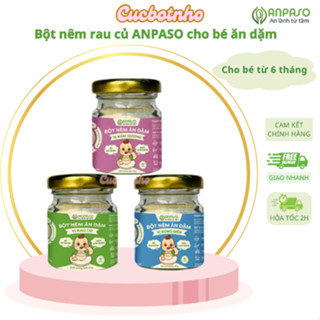 Hạt nêm ăn dặm cho bé Anpaso từ 6m+ Bột nêm rau củ cho bé ăn dặm từ 6 tháng, Gia vị ăn dặm cho bé từ 6m+