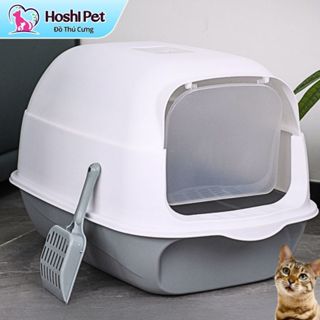 Nhà vệ sinh cho mèo kín chuống văng Hoshi Pet NVS03 - Khay vệ sinh cho mèo có nắp đậy