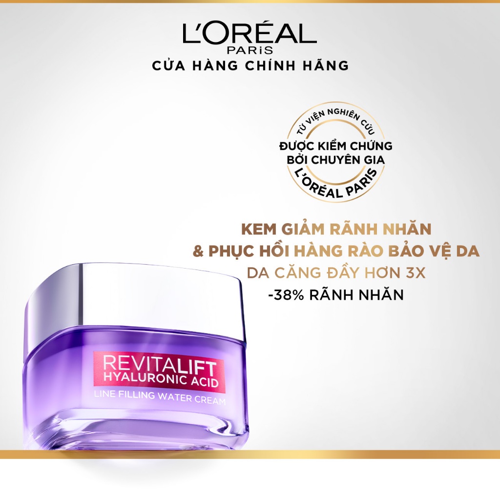Bộ Serum 30ml và 2 kem dưỡng siêu cấp ẩm và giảm nếp nhăn 15ml x2 L'Oreal Paris Revitalift HA 1.5% | BigBuy360 - bigbuy360.vn