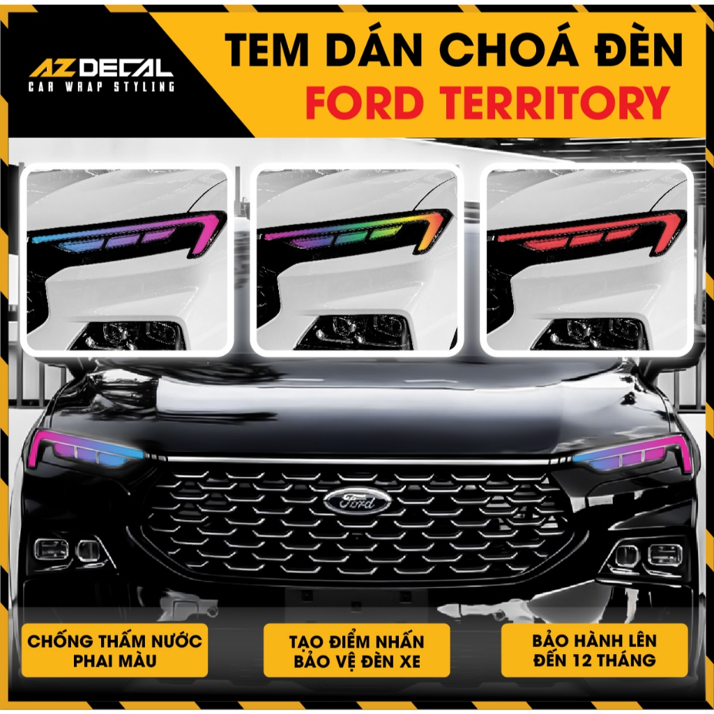 Tem Dán Đèn Ford Territory | Decal Titan Đổi Màu Chống Thấm Nước - AZDECAL