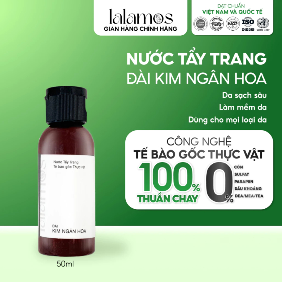 [QUÀ TẶNG] Nước Tẩy Trang Lalamos Đài Kim Ngân Hoa Sạch Sâu Mini Size - 50ml