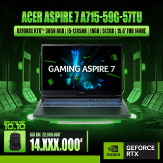 Laptop Acer Aspire 7 A715-59G-57TU Card đồ họa GeForce RTXTM 3050 6GB