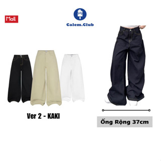 Quần KAKI Jeans Ống Rộng Ver 2 WIDE LEG Calem.Club tôn dáng cạp cao form unisex nam nữ
