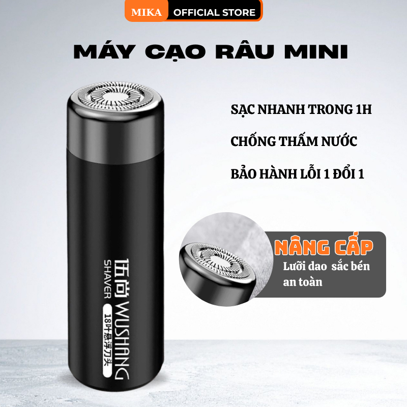 Máy Cạo Râu Mini Mika Lưỡi Dao Siêu Mỏng Cạo Sạch Chân Râu