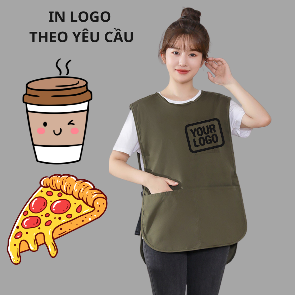 Tạp Dề Áo Ghi-Lê Chống Nước Unisex Kiểu Hàn MOSYNO – Mặc 2 Mặt Tiện Dụng | Dùng Cho Bếp, Cafe, Làm Vườn, Handmade