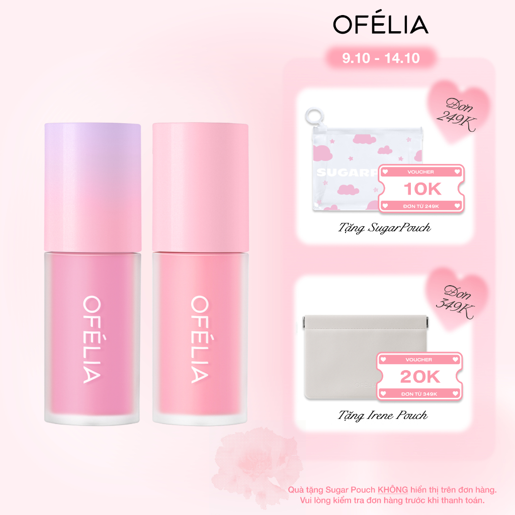 Combo 2 Má Hồng Kem OFÉLIA Lolli Liquid Blush (2 x 4.6g)