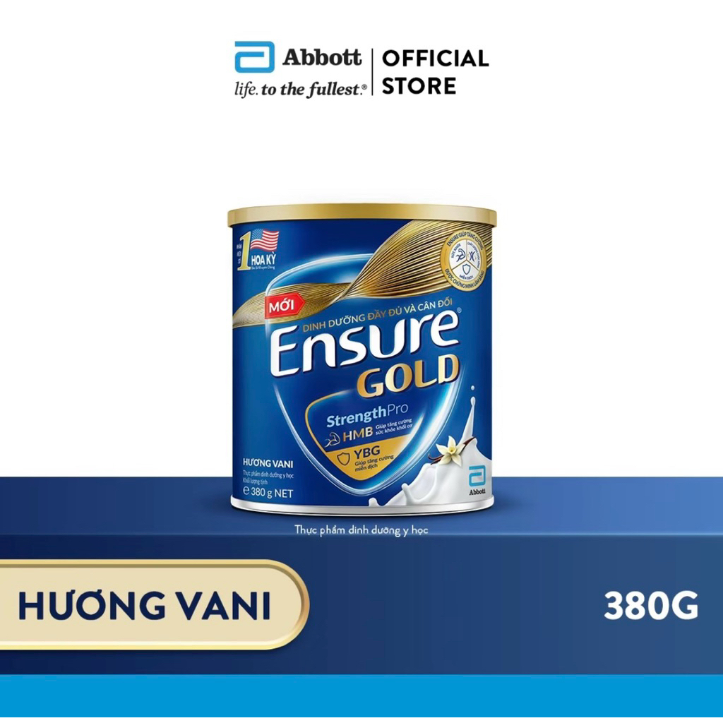 (Date 2027)Ensure gold 380g hương vani/ ít ngọt