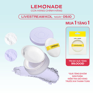 [LIVESTREAM KOL] Combo Lemonade Phấn Phủ Supermatte No Makeup Loose Powder 9g & Set 2 Bông phấn phủ