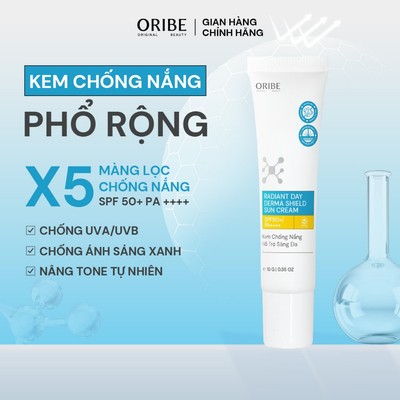 Kem chống nắng Oribe Radiant Derma Shield SPF 50+ PA++++ chống tia UVA/UVB ánh sáng xanh dành cho mọi loại da 10gr
