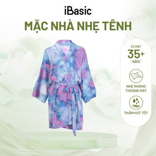Kimono thun hoạ tiết iBasic mặc nhà nữ HOMW006