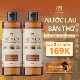 Nước lau bàn thờ Thiên Lộc - Làm sạch, bao sái bàn thờ, thu hút tài vận 500ml - Nước thơm bàn thờ