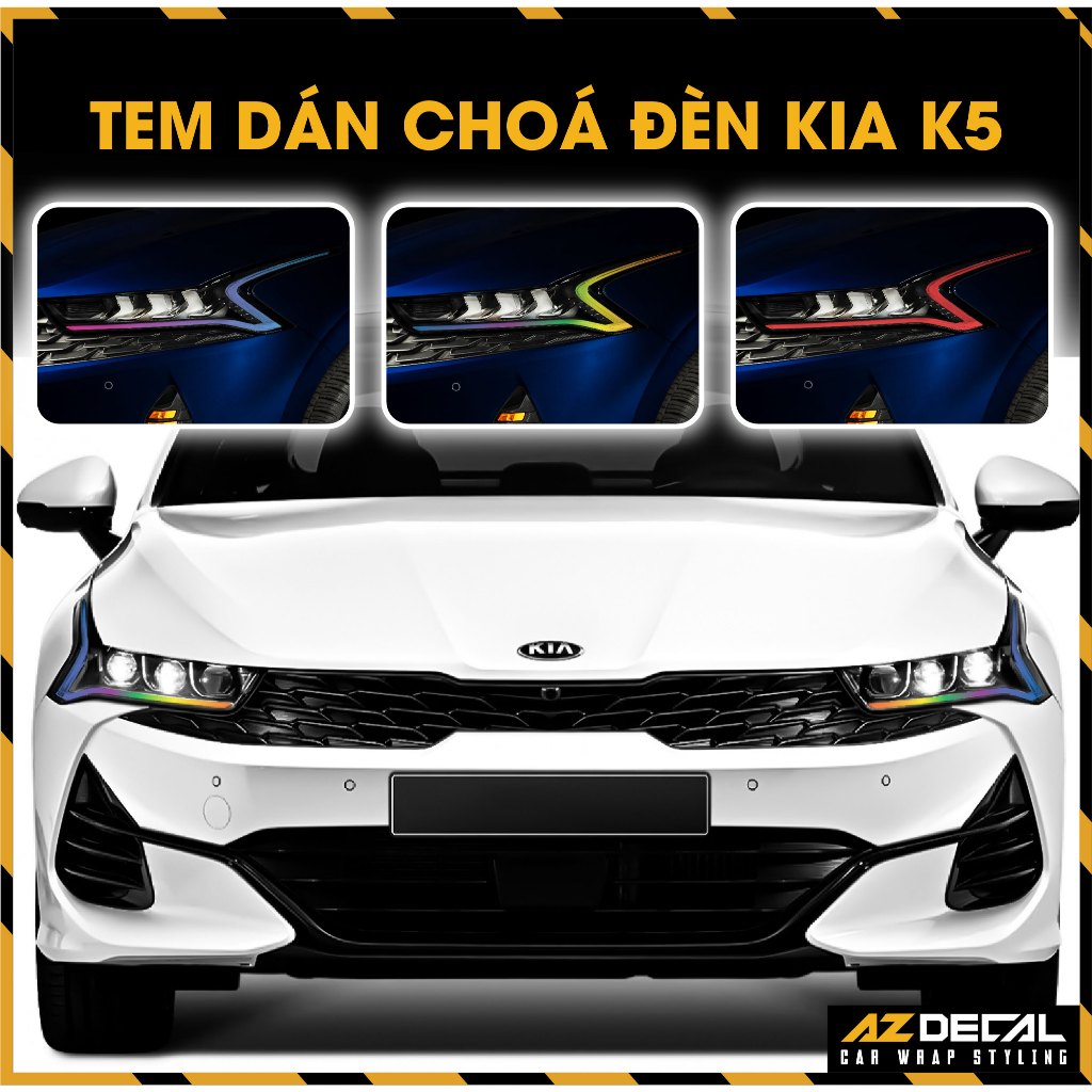 Tem Dán Đèn Kia K5 | Decal Titan Đổi Màu Chống Thấm Nước - AZDECAL