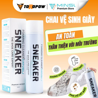 Chai Xịt Vệ Sinh Giày Công Nghệ NANO Bọt Tuyết MINSU M5955 Giặt Khô Siêu Tốc Bảo Vệ Giày Sneaker Khỏi Bị Ố Vàng Phai Màu