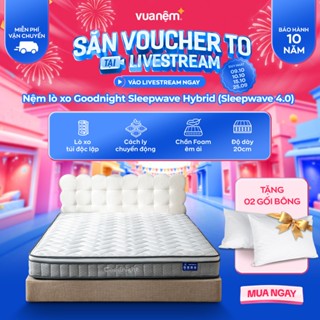 Nệm Lò Xo Vua Nệm Goodnight Sleepwave Hybrid 20cm, Đệm Lò Xo Khách Sạn Cách Ly Chuyển Động