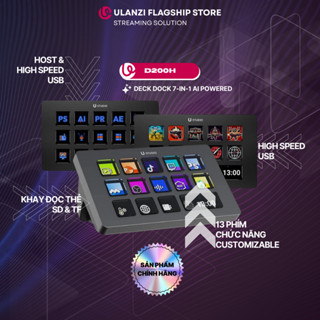 Ulanzi D200 / D200H - Stream Deck tích hợp 13 phím điều chỉnh setup dễ dàng cho PC và Mac chính hãng