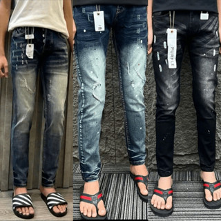  Quần jean nam PURRPLE tổng hợp nhiều mẫu tang lụa bảng trơn rách 4 cúc BOY PHỐ-Menswear PANTS 