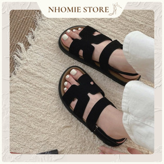 Dép Sandal Nữ Quai Hậu Chữ H NHOMIE Phong Cách Hàn, Dép Đi Học Đi Chơi Đế Đúc 3cm Mẫu Mới 2025 || SD07