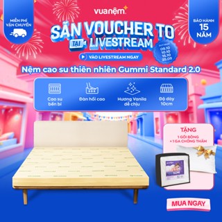 Nệm Cao Su Thiên Nhiên Gummi Standard 2.0 10cm, Nệm Cao Su Vua Nệm, Mùi Hương Vani