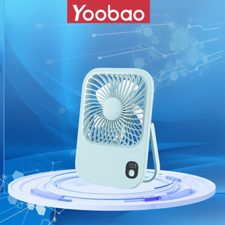  Quạt YOOBAO F01P xanh cho bàn làm việc tiện lợi bỏ túi - có màn hình hiển thị pin mini để bàn 