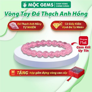 Vòng Tay Đá Thạch Anh Hồng (Rose Quartz) Mộc Gems Giúp Thu Hút Nhân Duyên & Cải Thiện Các Mối Quan Hệ