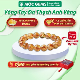 Vòng Tay Đá Thạch Anh Vàng (Citrine) Mộc Gems Giúp Chiêu Tài Lộc Thịnh Vượng Cải Thiện Phong Thủy