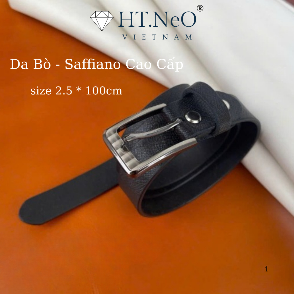Dây Thắt Lưng Nữ Da Bò Saffiano Cao Cấp HT.NeO - DL08 ( BẢO HÀNH 2 NĂM )