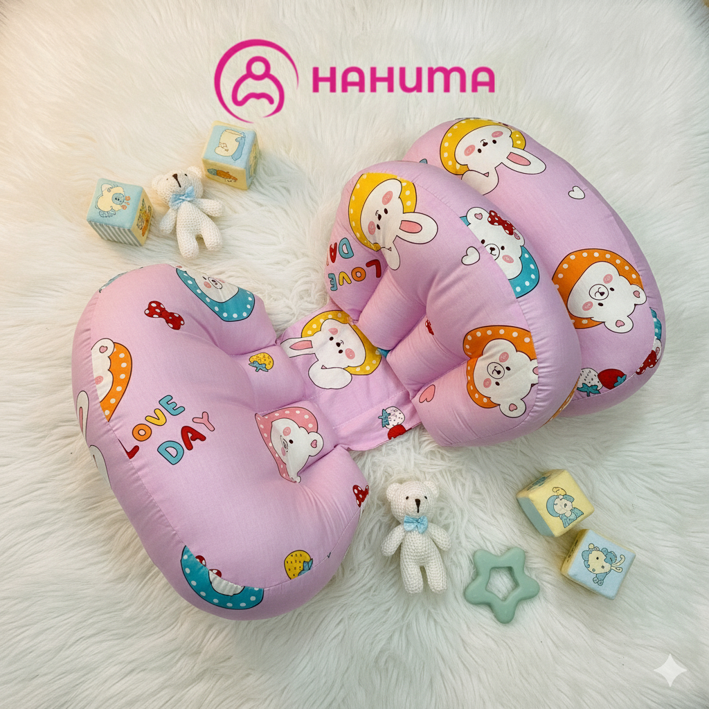 Gối Ôm Bụng Bầu Hahuma Cánh Tiên - Tựa Lưng Mềm Mại, Chống Mỏi Lưng