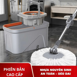 Bộ thùng cây lau nhà Shouse cán dài 360 độ thông minh cho nhà tắm cao cấp tách nước