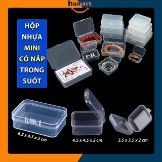 Hộp Nhựa Mini Có Nắp Trong Suốt Khoá Kín Đựng Trang Sức Linh Kiện Ốc Vít Vật Dụng Nhỏ Tiện Lợi