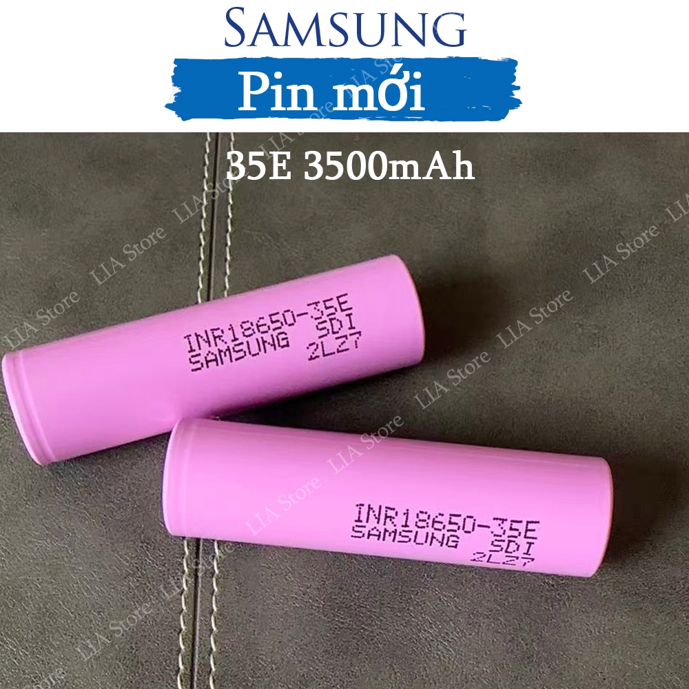 mới Pin 18650 Samsung 35E 3.7V 3500mah Sản xuất tại Hàn Quốc Chính hãng 13A