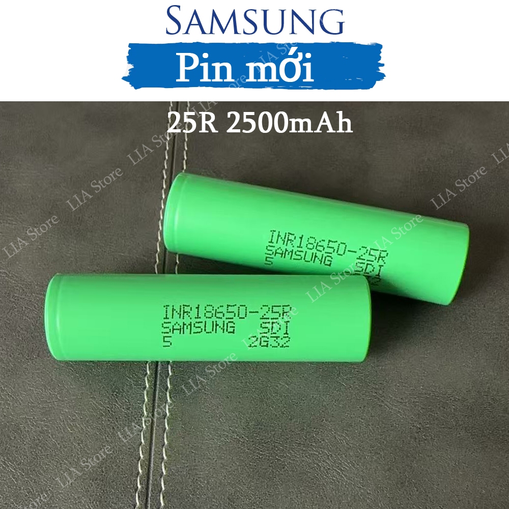 Pin 18650 Samsung 25R 2500mAh 3.7V 20A - Hàn Quốc - Chính Hãng 100% - Mới Nguyên Seal