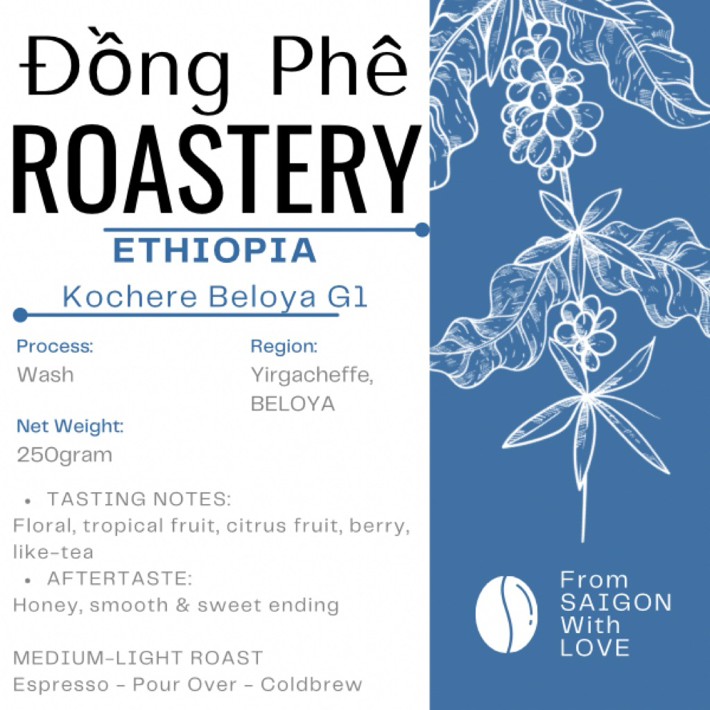 Cà Phê ETHIOPIA G1 Kochere Beloya gói 250gram