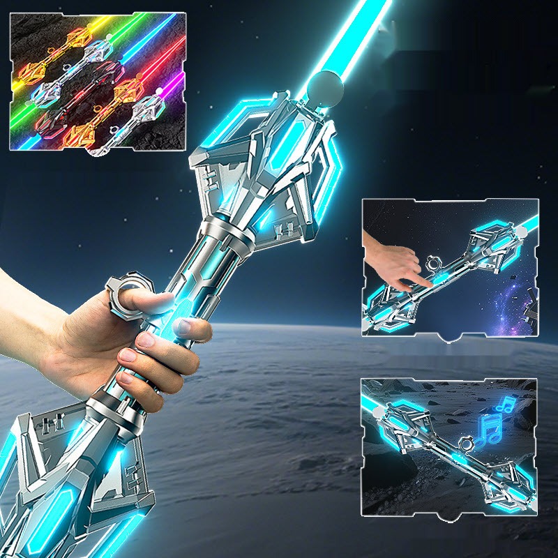 Đồ chơi kiếm ánh sáng ĐẢO CHIỀU ,kiếm nhựa phát sáng có âm thanh, kiếm nhựa 2 đầu linh hoạt,