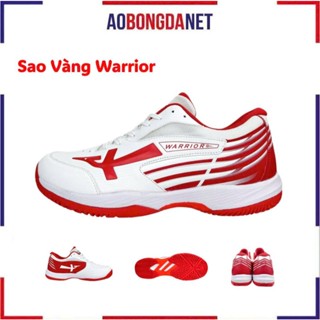 Giày Sao Vàng Warrios Cổ Thấp, Giày Bóng Chuyền Có Đệm Mút Bảo Vệ Cổ Chân