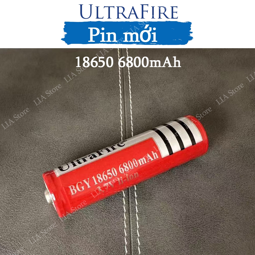 Pin 18650 UltraFire Đỏ 6800mAh - Pin 3.7V Sạc Lại - Cho Đèn Pin, Quạt, Đồ Chơi