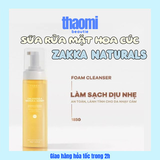  Sữa Rửa Mặt Hoa Cúc Tạo Bọt Sẵn Dịu Nhẹ Cho Cả Da Nhạy Cảm ZAKKA NATURALS 185ml 