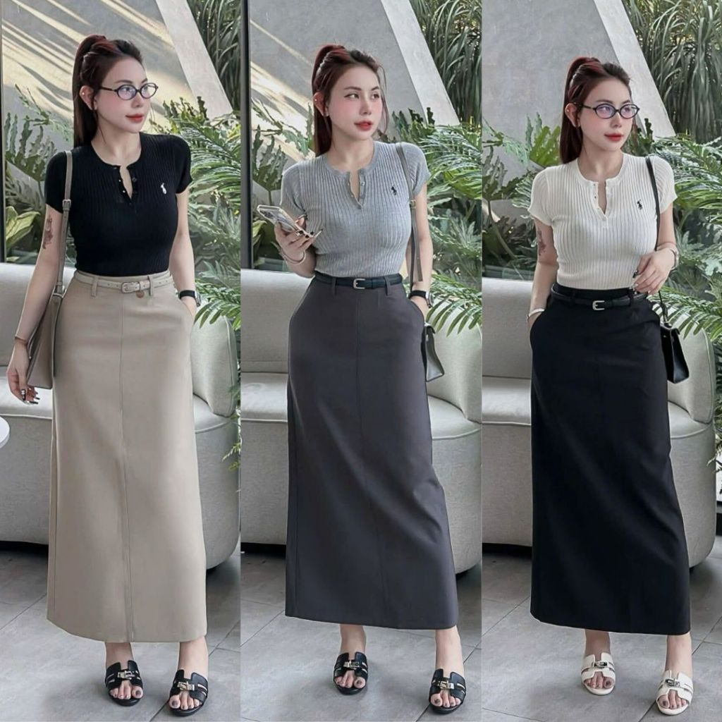 Chân Váy Suông Dài Công Sở Nữ FMSTYLE – Dáng Ôm Nhẹ, Sang Trọng, Dễ Phối Áo Kiểu 25090381